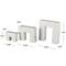 White Abstract Square Arch Marble Sculpture Set